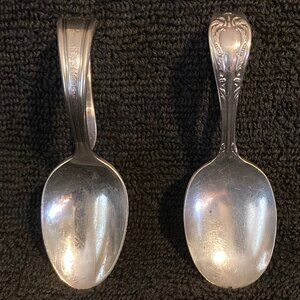 Vintage W M Rogers Oneida Baby/Children's Curved Handle Spoons